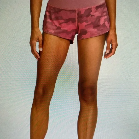 Lululemon Speed Up Low-Rise Short 2.5", Size 6, Camo Brier Rose / Spiced Chai - Picture 9 of 9